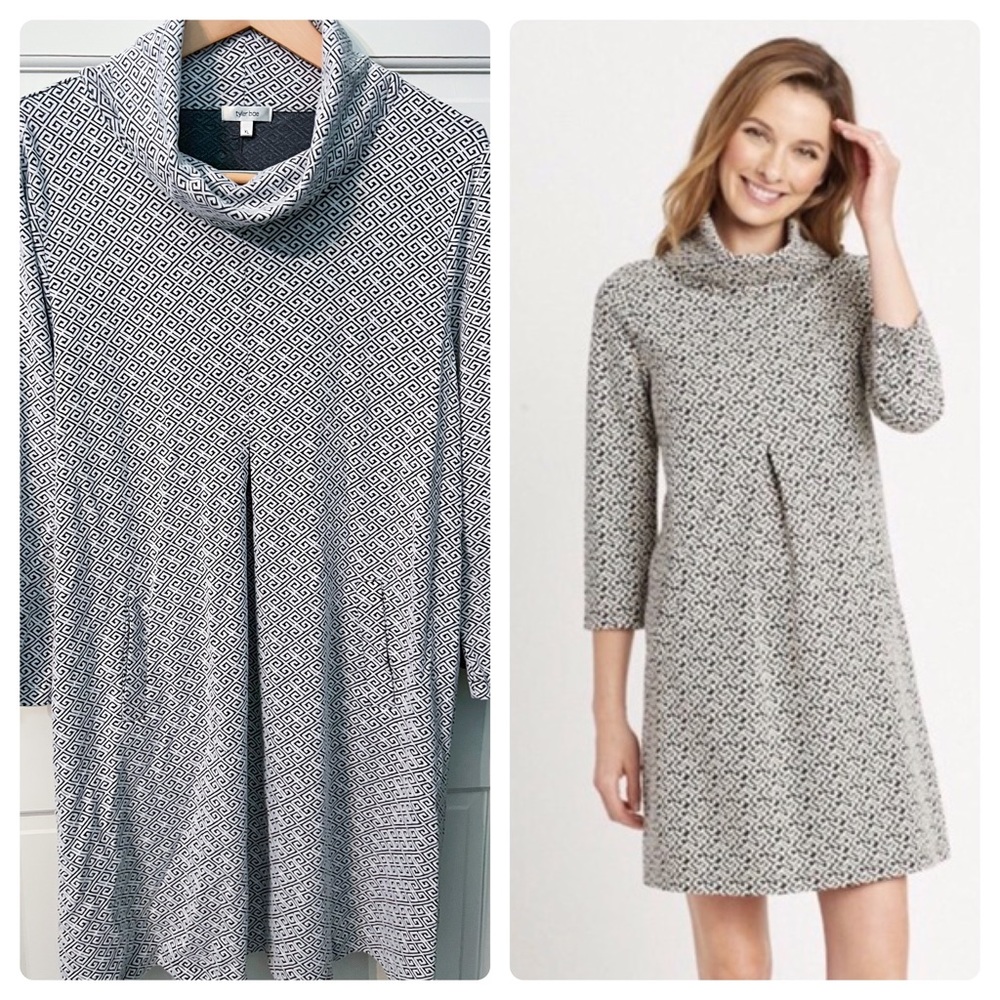 Tyler Böe Kim Dress Greek Key Graphite